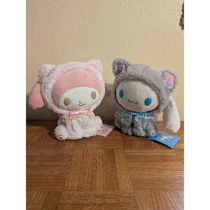 Sanrio Cinnamoroll Milk Plush Set 2 Soft Toy Cat Costume Baby Kawaii‎ My Melody